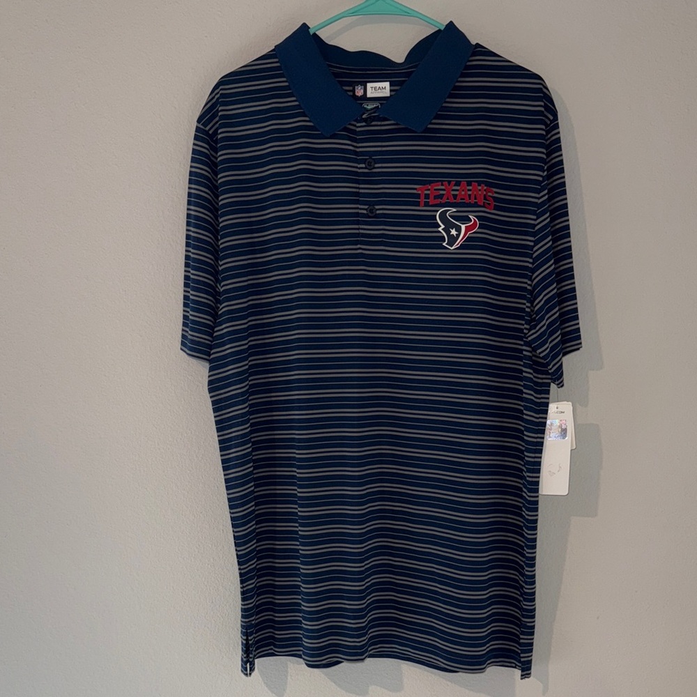 NFL Team Apparrel Texans polo XL nwt